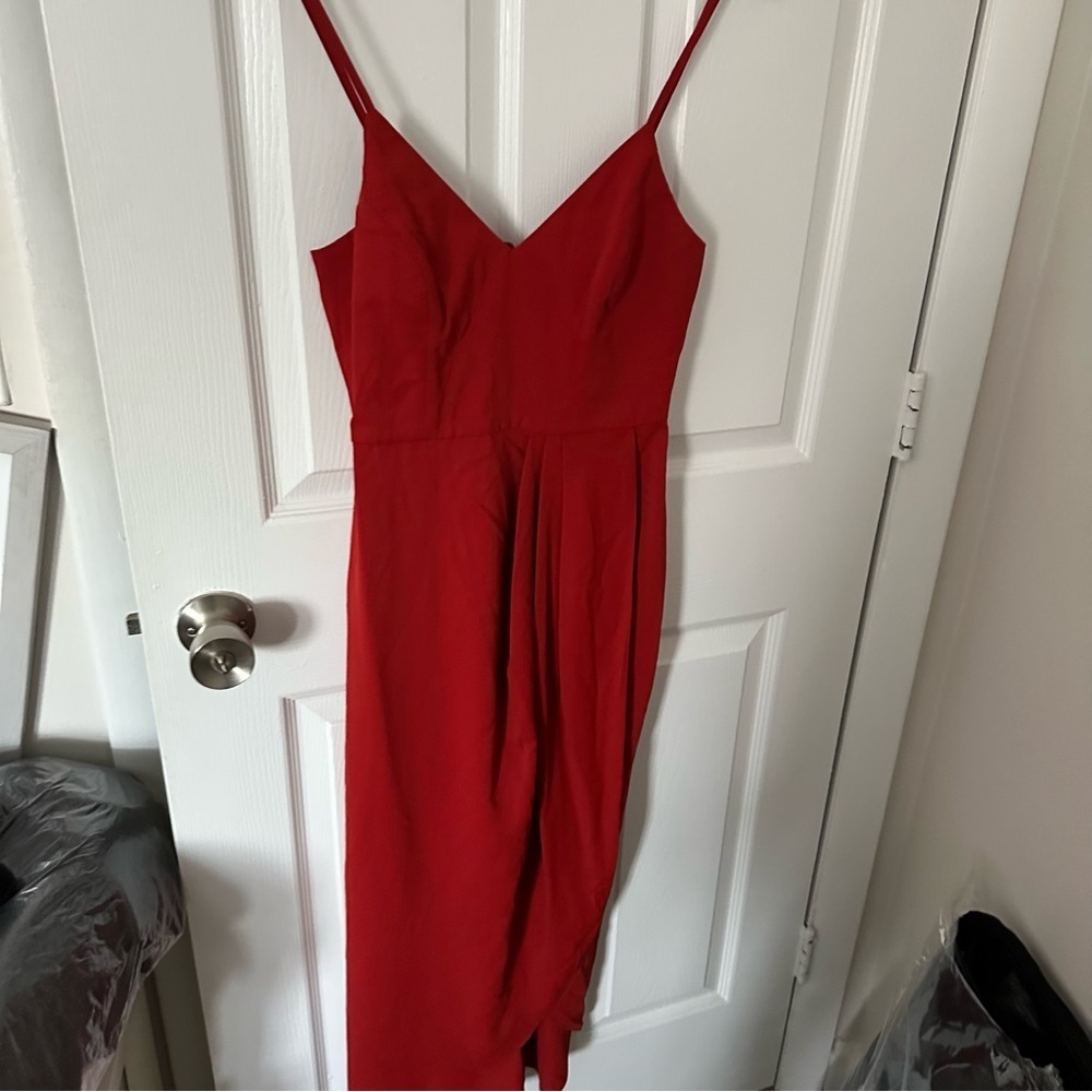Red Spaghetti Strap Dress